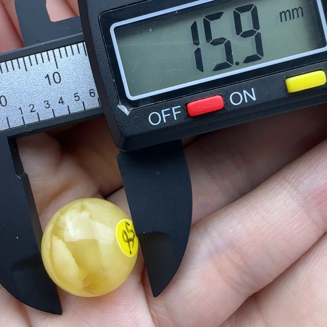 蜜蜡未镶嵌裸石微瑕飘花圆珠