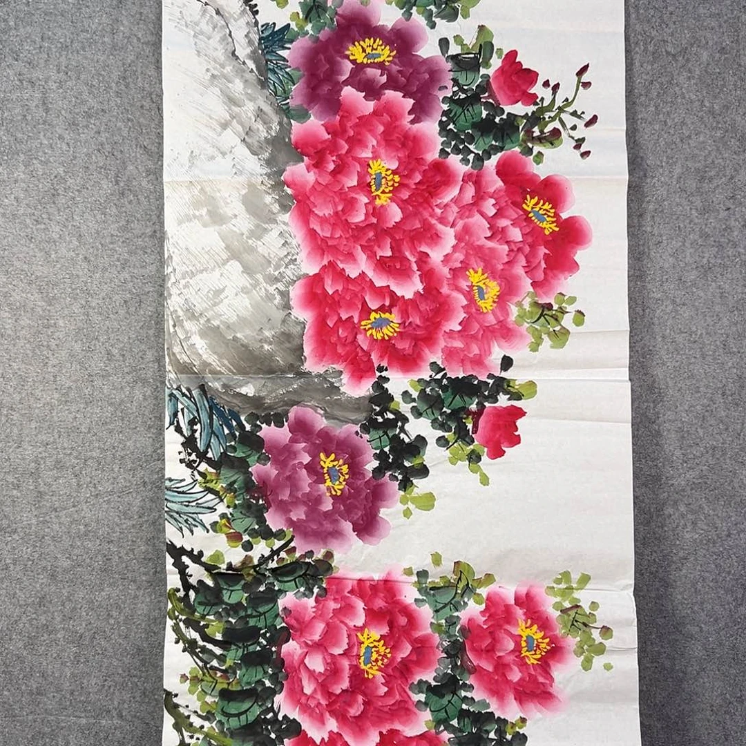 国画181 花鸟和蝴蝶都在等待它