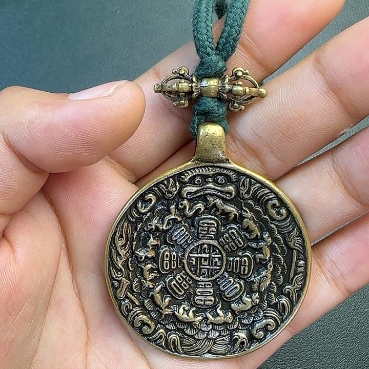 养***菲铜铁合金类藏传工艺品九宫八卦