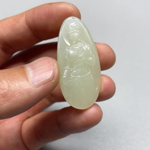 和田玉吊坠(不含链)未镶嵌非*