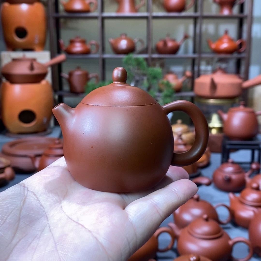 紫砂茶壶福利款朱泥全手小龙蛋60cc