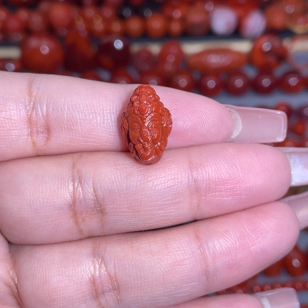南红玛瑙未镶嵌象神三通
