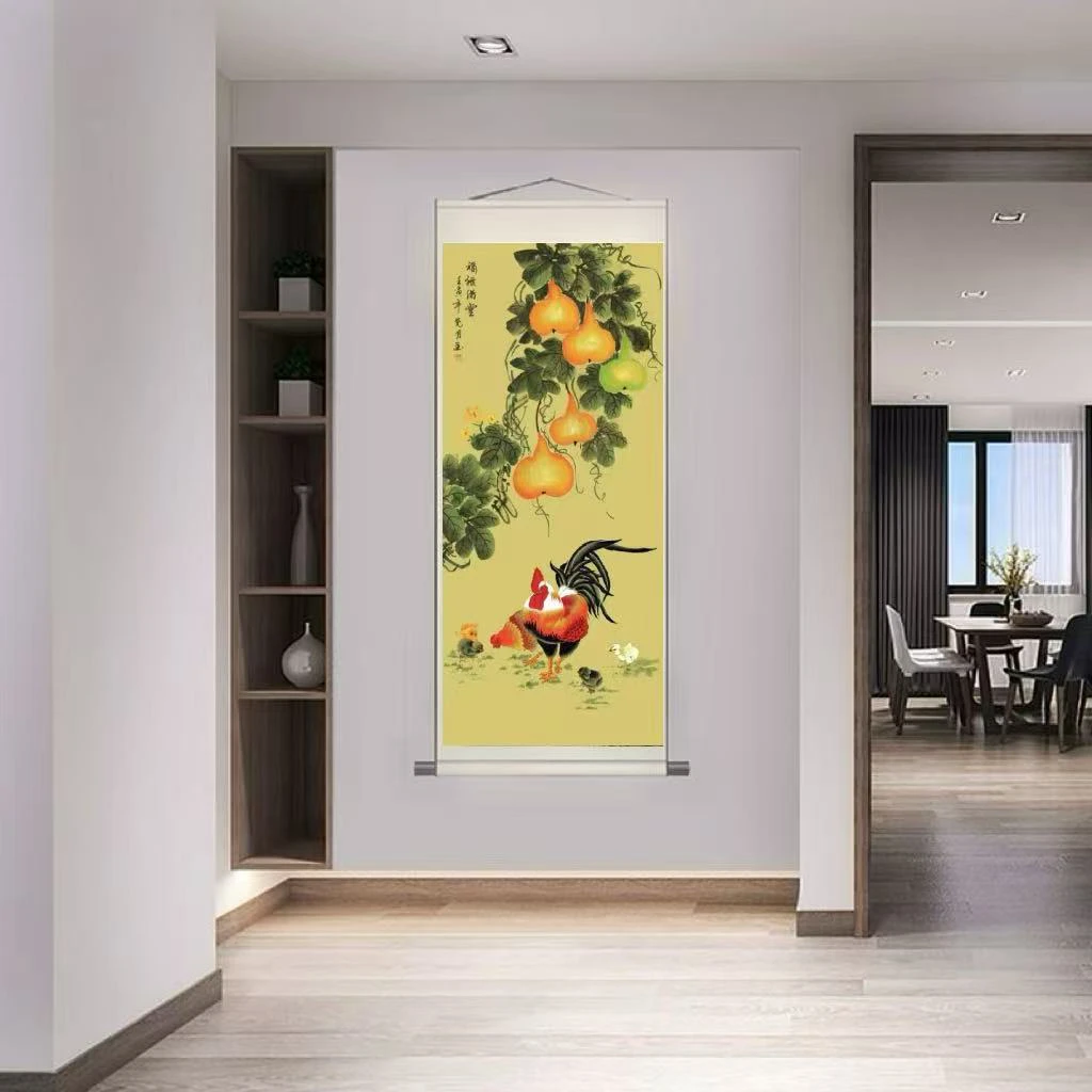 《福禄满堂》115*35 竖幅 客厅书房玄关走廊过道