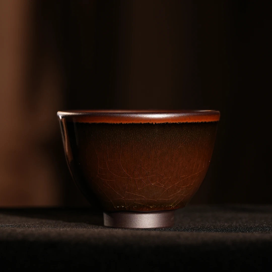 【景德詺兮】王波窑·钧红窑变秦权杯