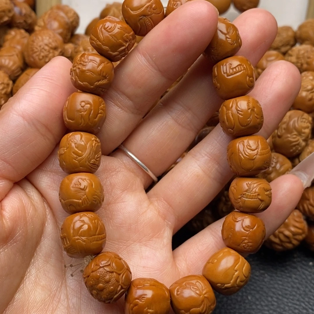 橄榄核手串老型山水无相