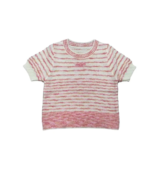 【微姐专属】毛针织衫粉色针织短袖毛衫春夏百搭 514