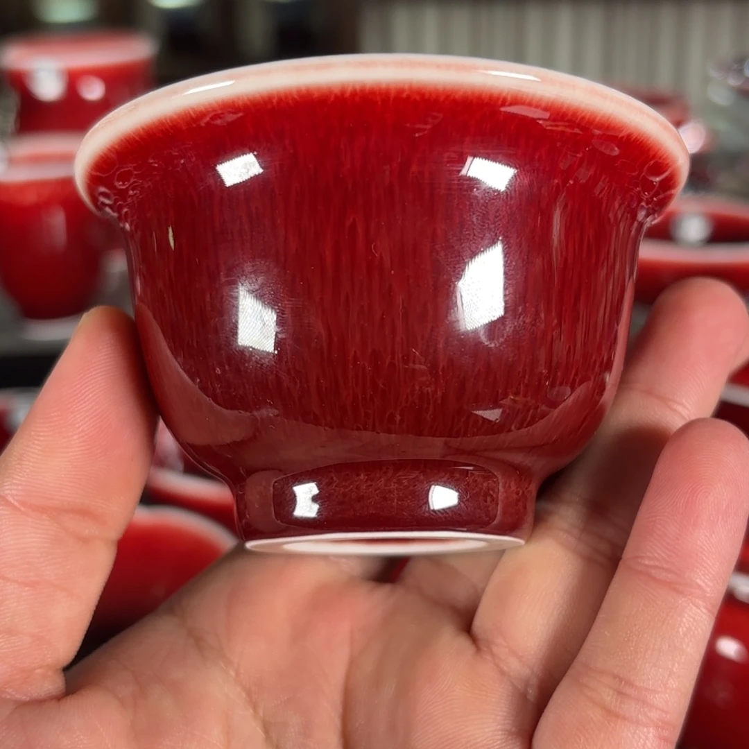 景德镇陶瓷郎红杯