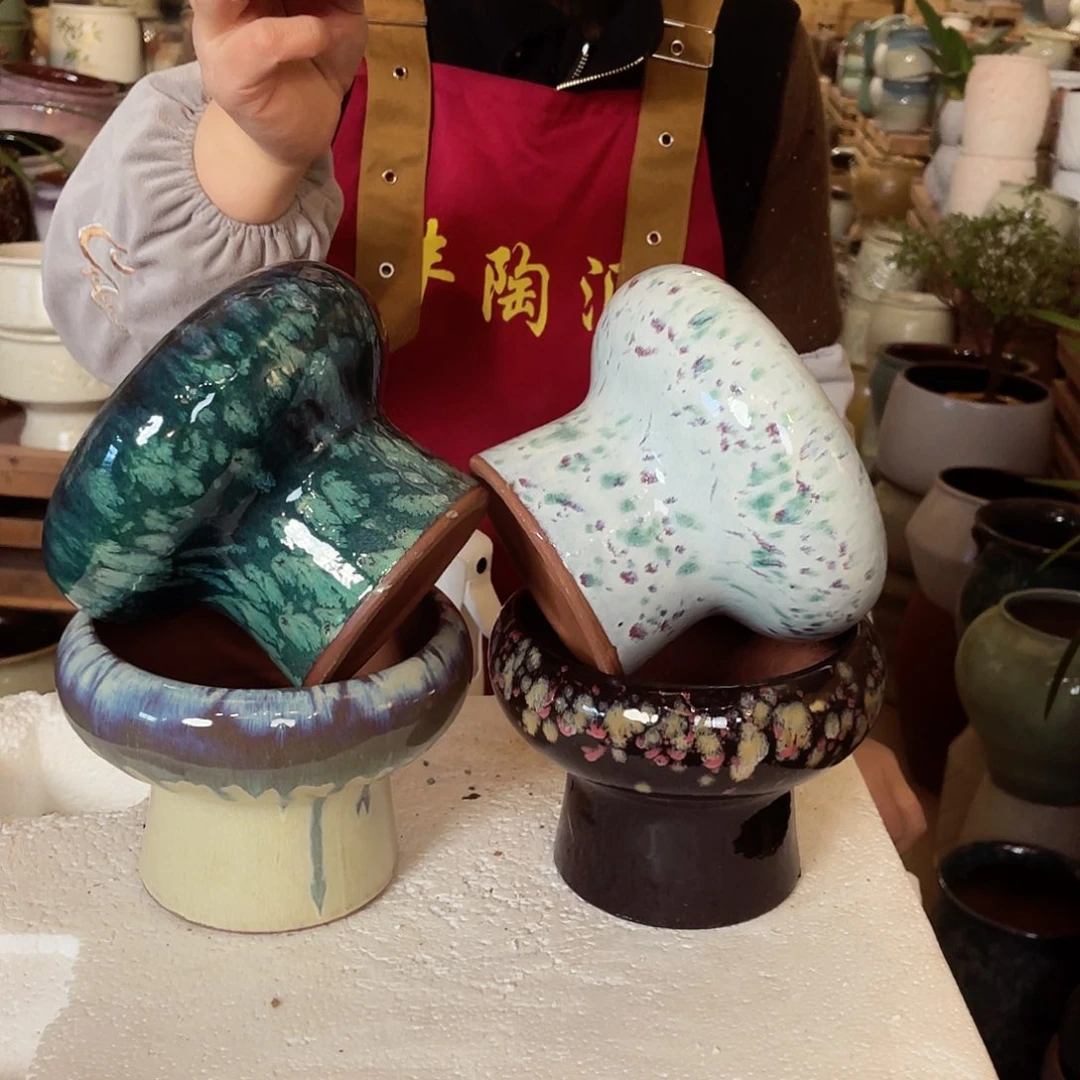 紫砂花盆高度12口径13