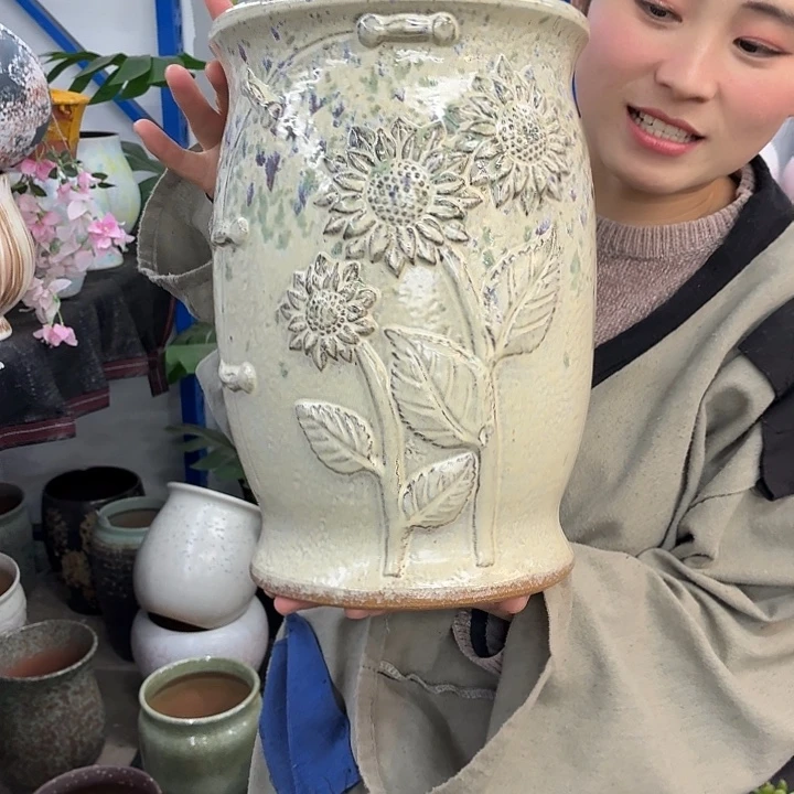 20×30 -粗陶花盆有孔-买买买
