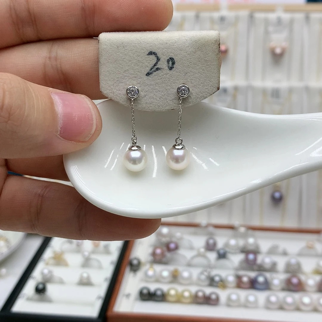 【闪购商品】淡水珍珠耳饰银S925镶嵌