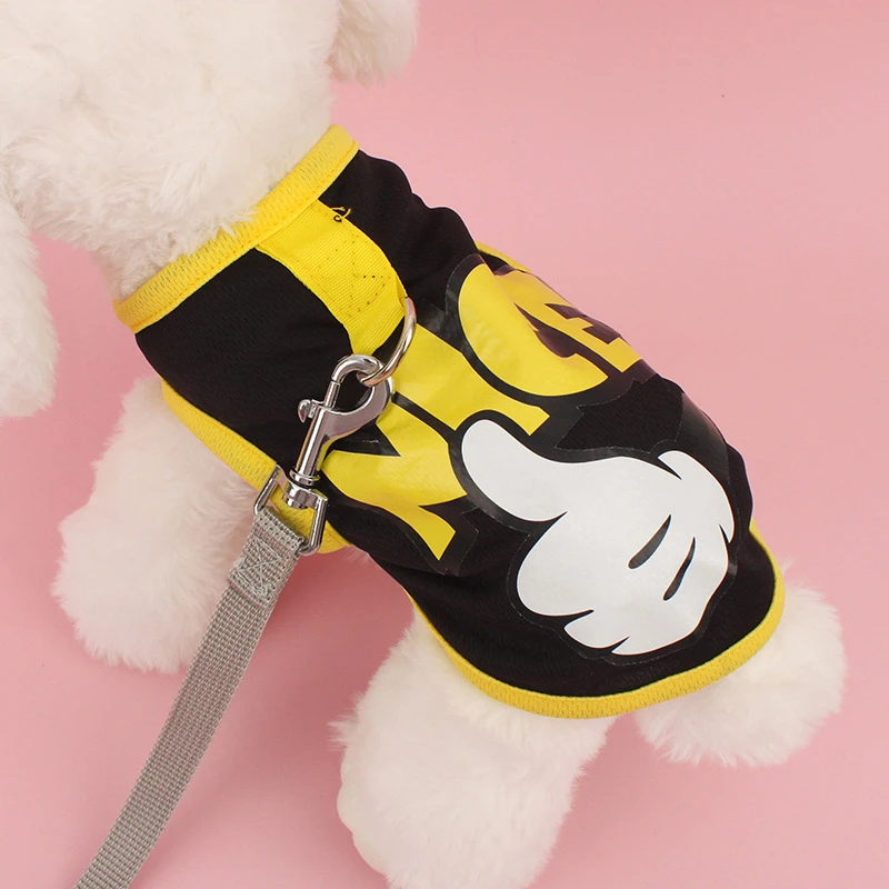 涤纶宠物衣服狗狗小型犬幼犬比熊泰迪猫咪防掉毛夏季薄透气背心可