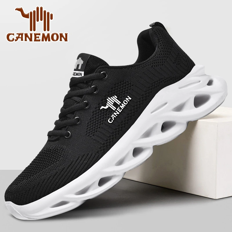 领航骆驼男鞋轻便运动鞋透气飞织休闲鞋时尚跑步鞋新款鞋子