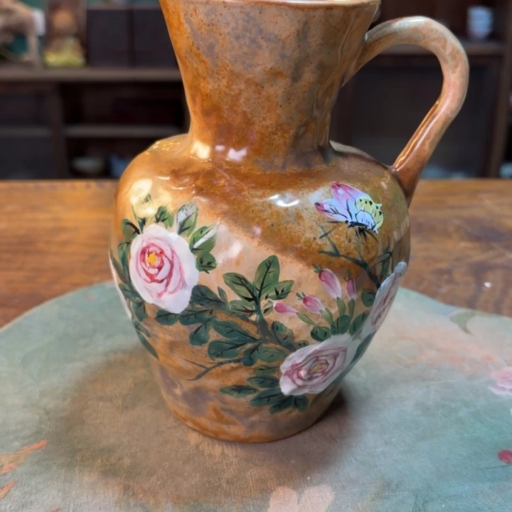 用***2柴烧纯手工手绘陶瓷