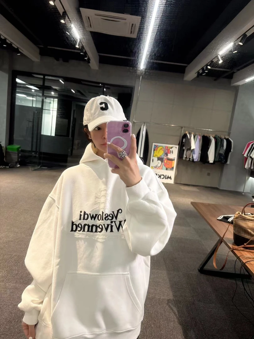 【小熊专属】潮牌男装“烧花星球”重工连帽卫衣 59803