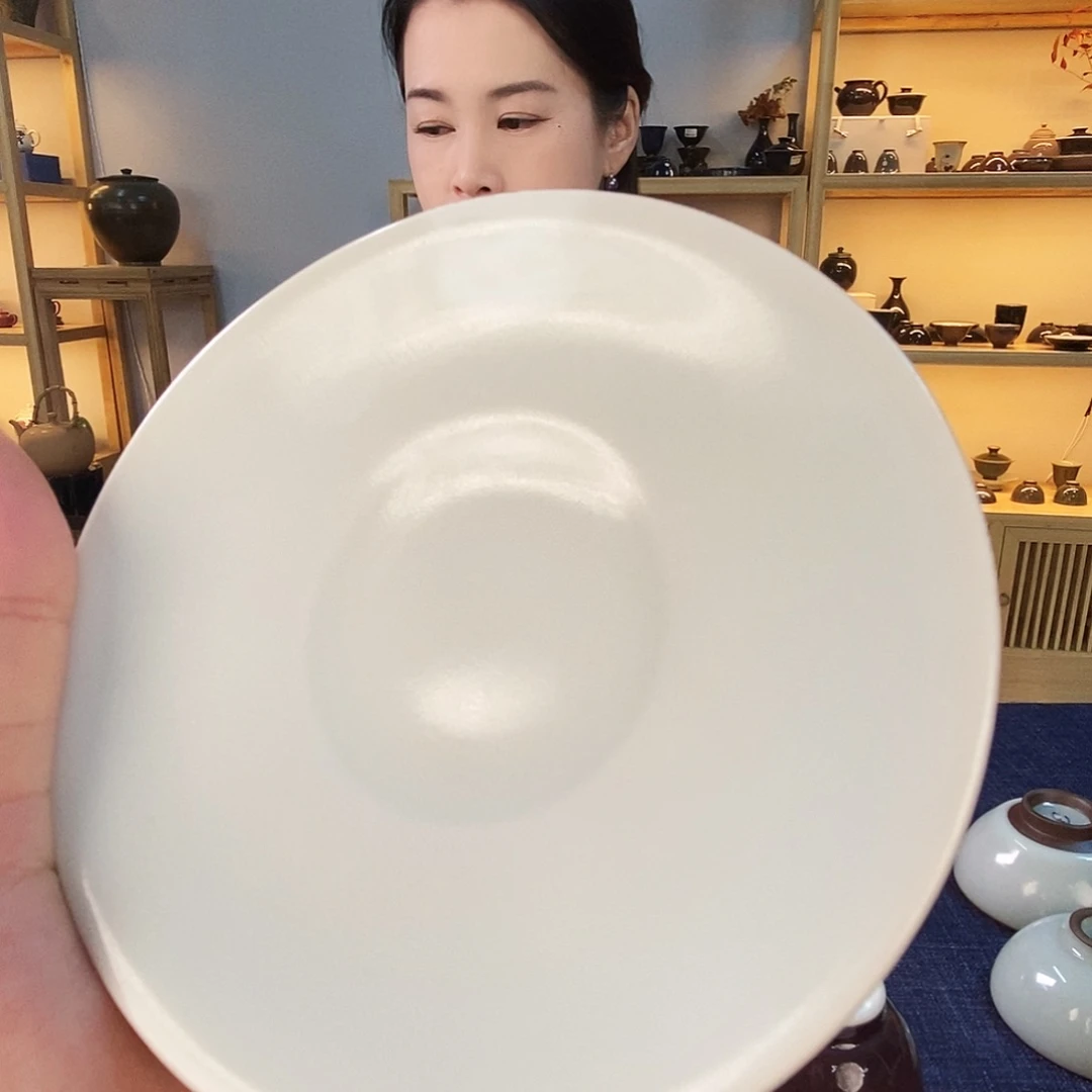 天予窑玉青大杯托