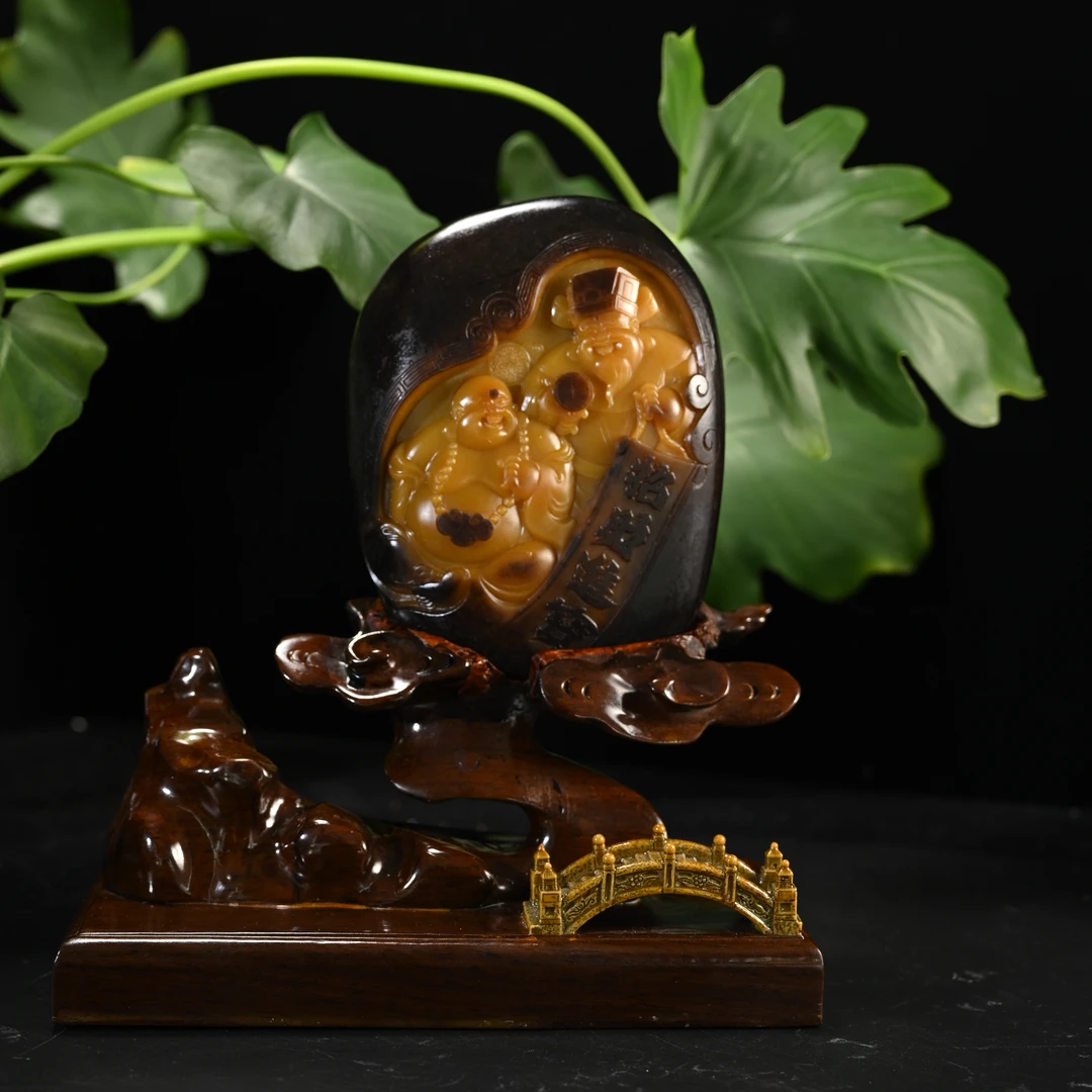 Lot8827 25YU106576和田玉财福双收摆件/匡时