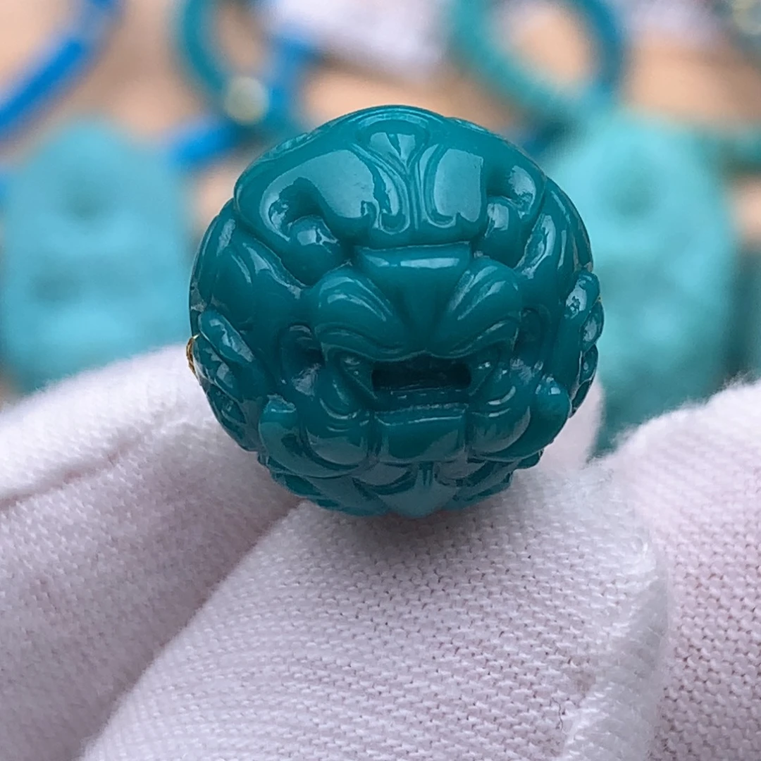 未镶嵌绿松石珠宝奇石15.5mm