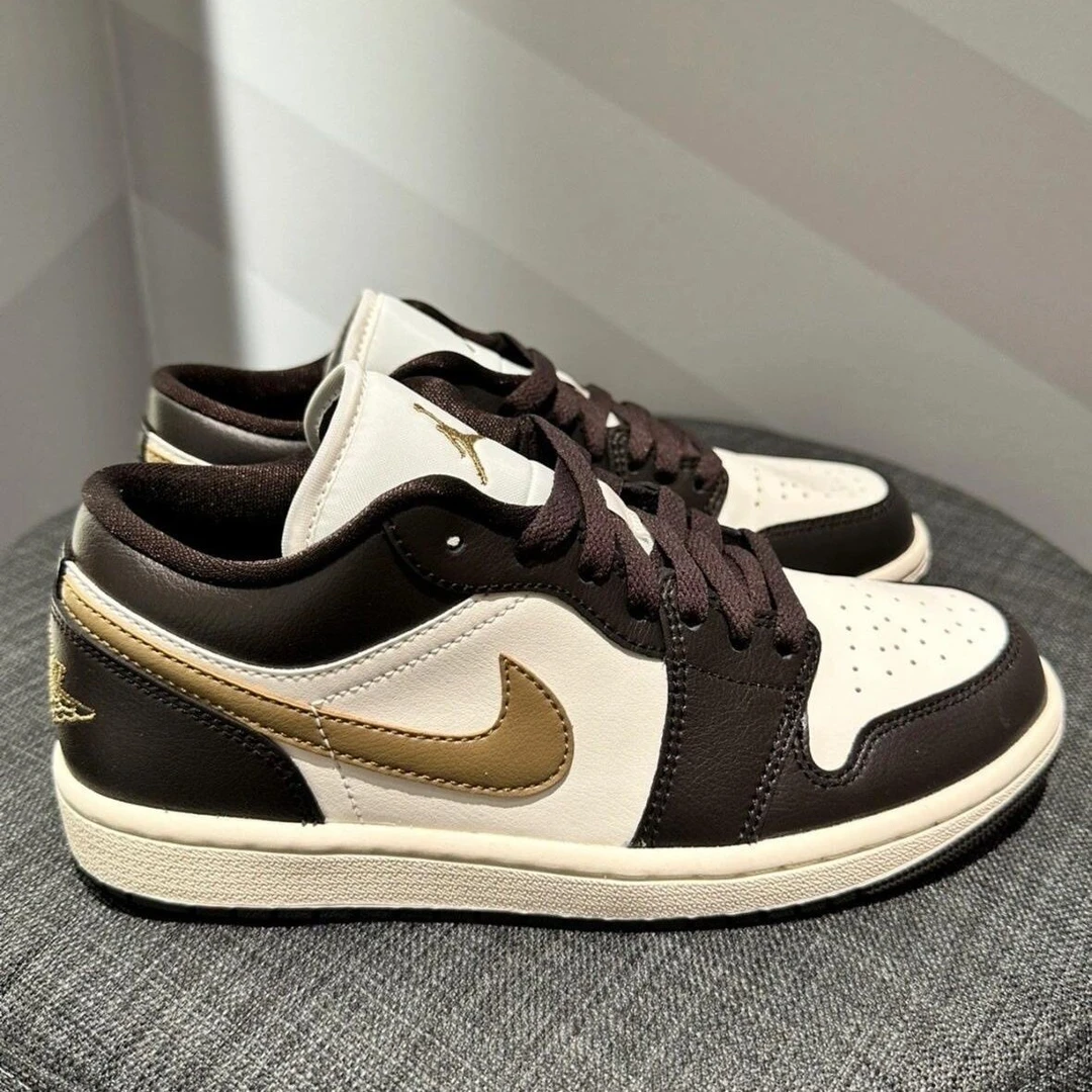 NlKE联名SIE FOADAir AJ1 Low 摩卡金钩低帮休闲鞋校园男女款运动