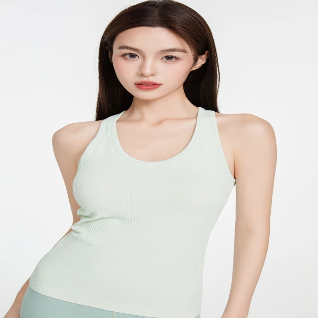 新款运动瑜伽背心工字设计女吸湿排汗健身显瘦透气吊带美背