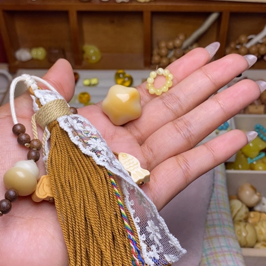 静***阳猴头核桃吊坠星星 蜜不透卡 焦糖玛奇朵