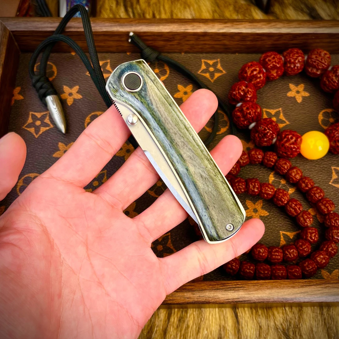 【馆藏】極-蓝眼冰皮玉化料 日立SLD-MAGIC三枚合工艺收藏多功能刀