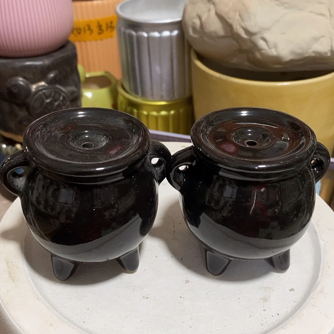 摆件陶盆有孔 瑕疵介意勿拍