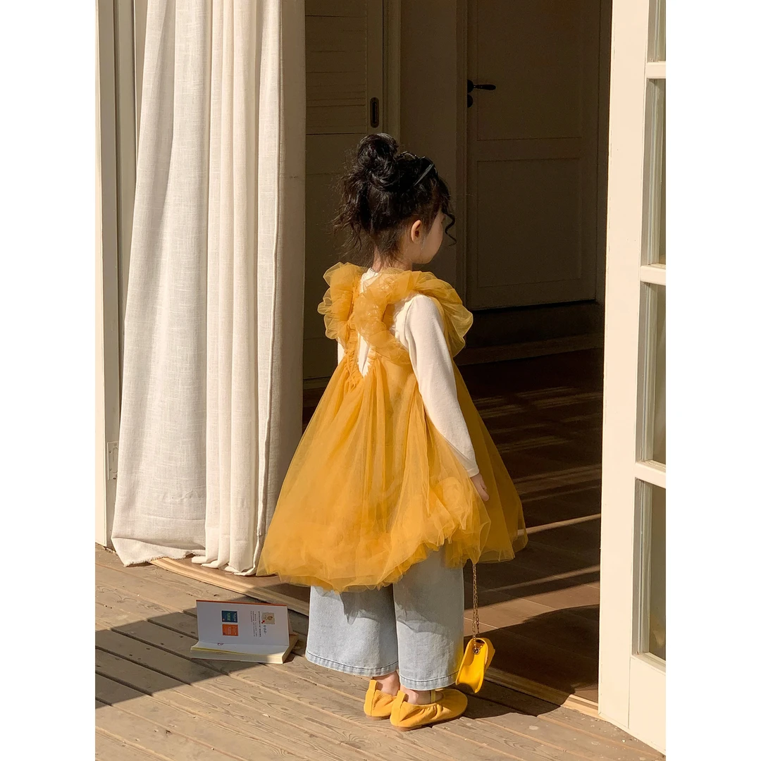 【现货】女童韩版蓬蓬裙吊带连衣裙公主纱裙25春季新款女孩裙子洋气