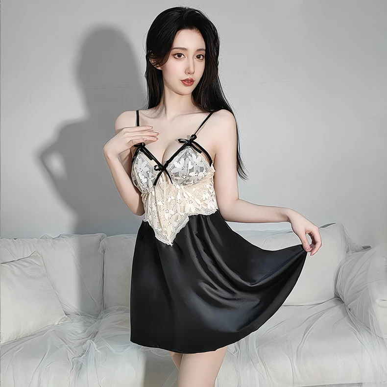 爆款女生吊带裙蕾丝家居服轻奢性感夏款性感hello kitty约会睡衣