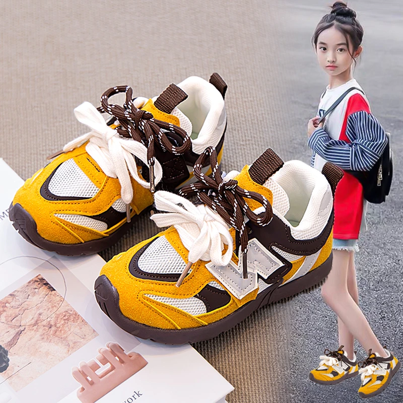 ABC女童运动鞋2025夏季新款透气网面阿甘鞋百搭儿童鞋子女孩潮牌