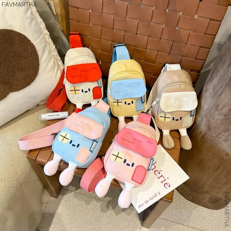 童趣韩系儿童外出斜挎包卡通房子幼儿园小背包男童胸包女童手机包