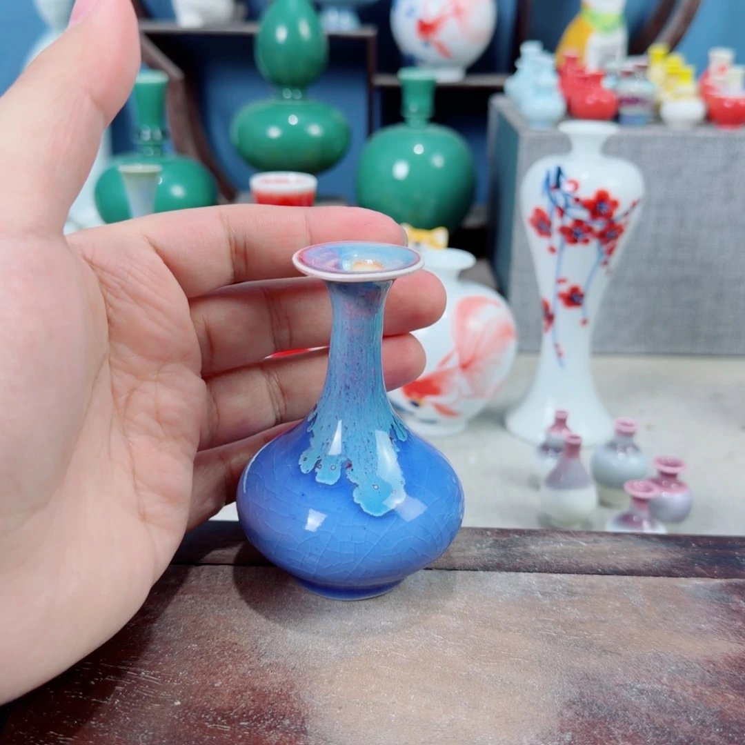 陶瓷手工小花器摆件