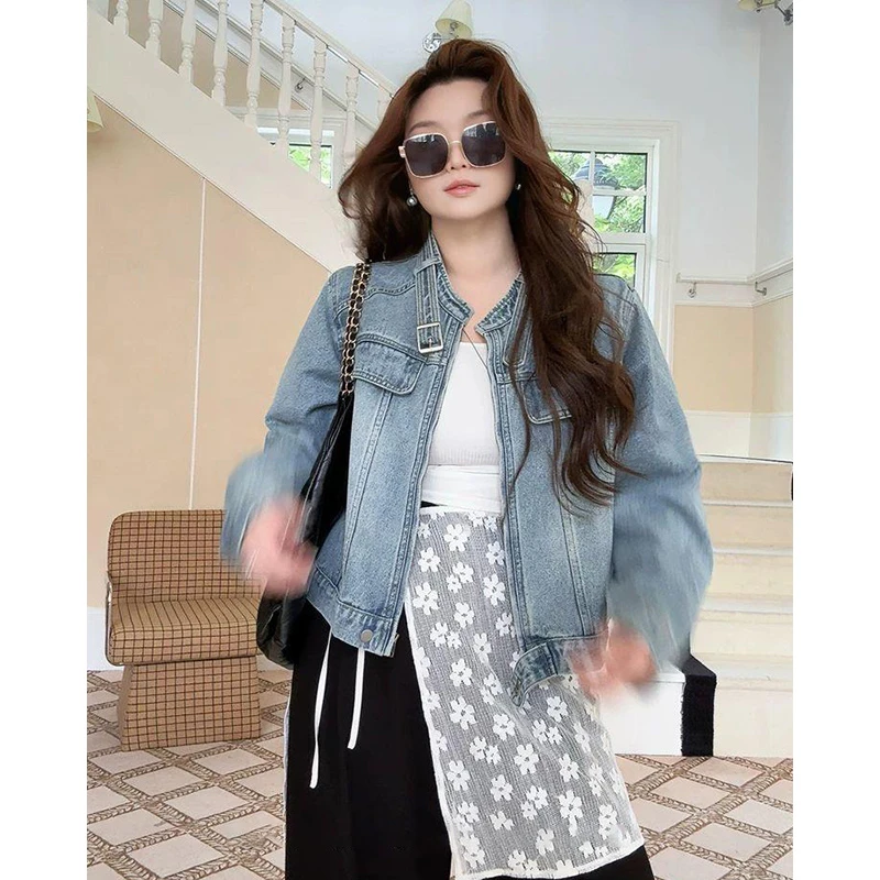超火时髦牛仔外套女春秋新款高级感休闲宽松显瘦百搭短款夹克上衣