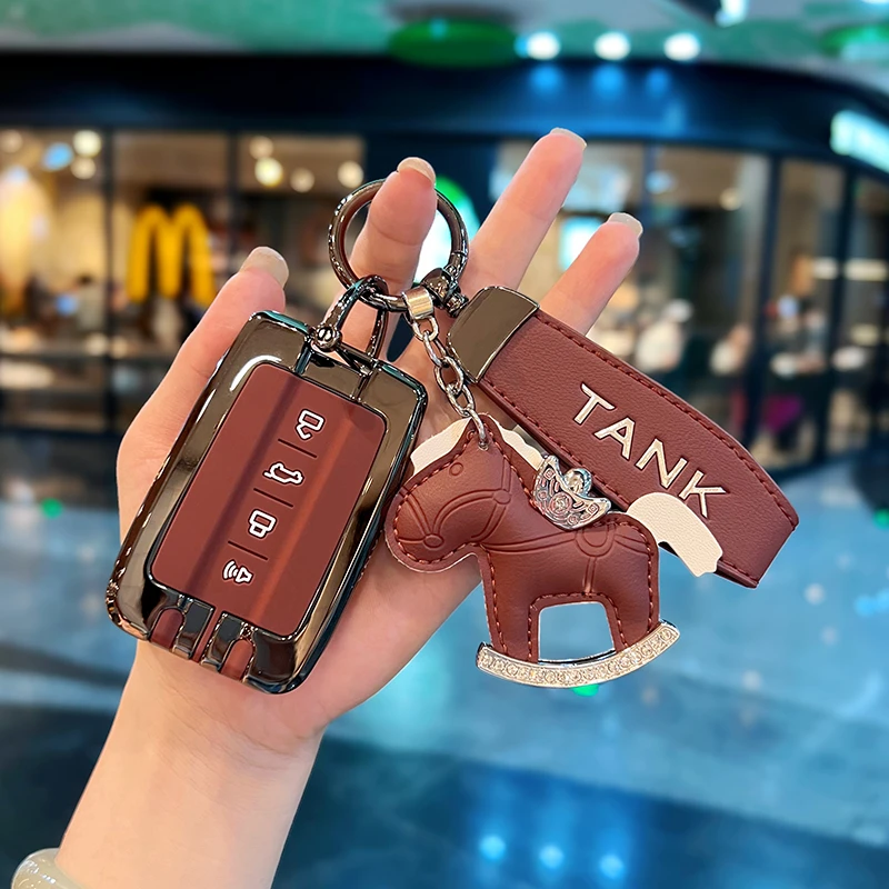 适用2025款坦克300钥匙套三五百500hi4t车700壳400硅胶遥控壳扣包