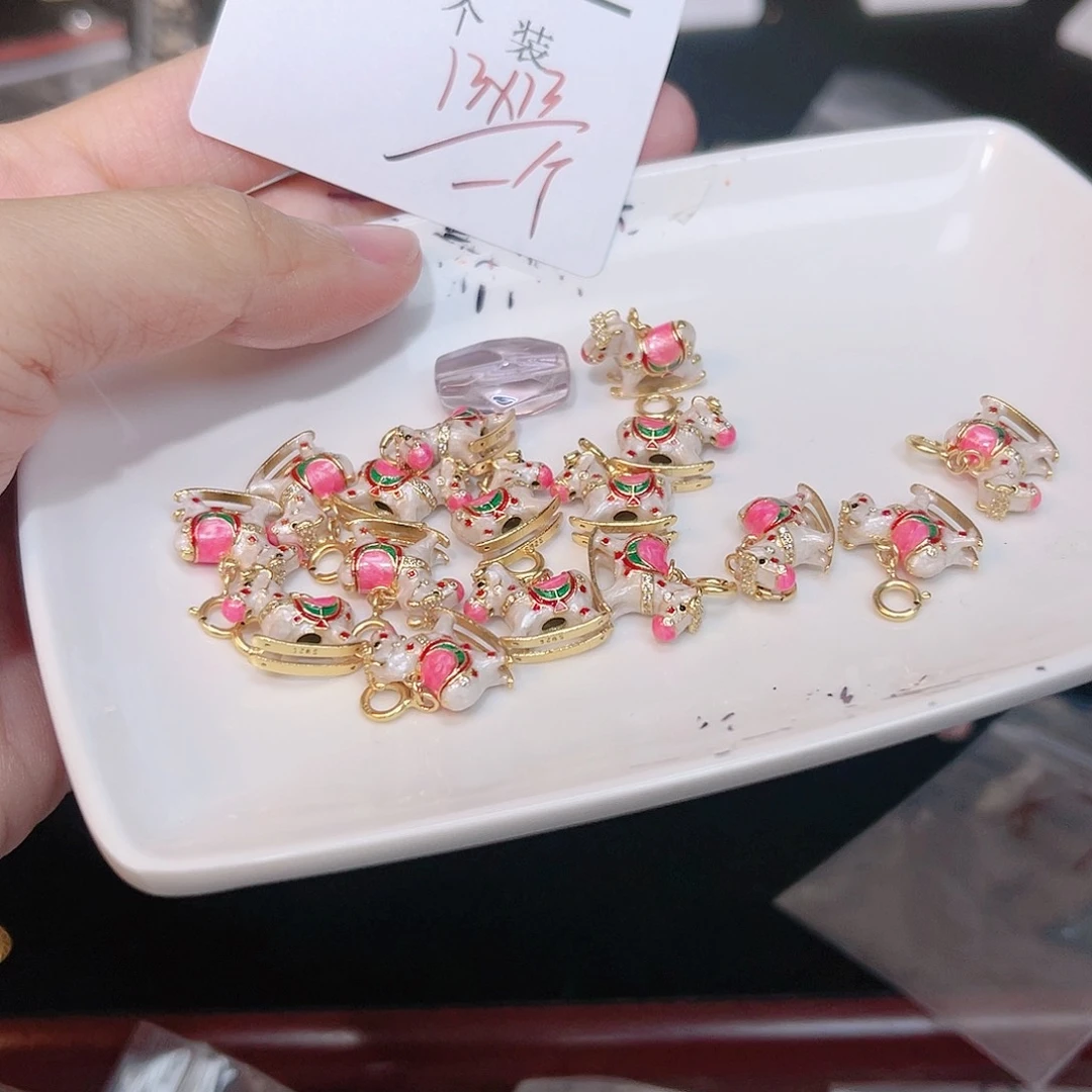 紫晶珠宝半成品银S925镀金镶嵌142