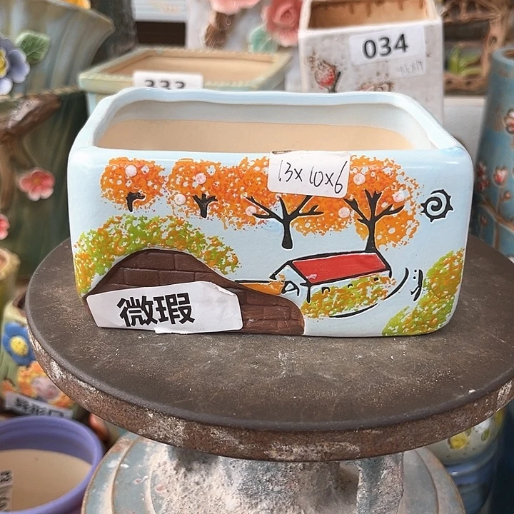 紫砂花盆粗陶材质多肉花盆