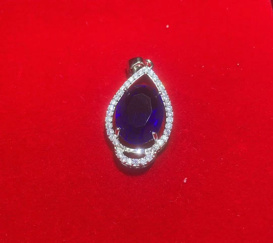 宝石A068 蓝色吊坠 男女同款 时尚百搭