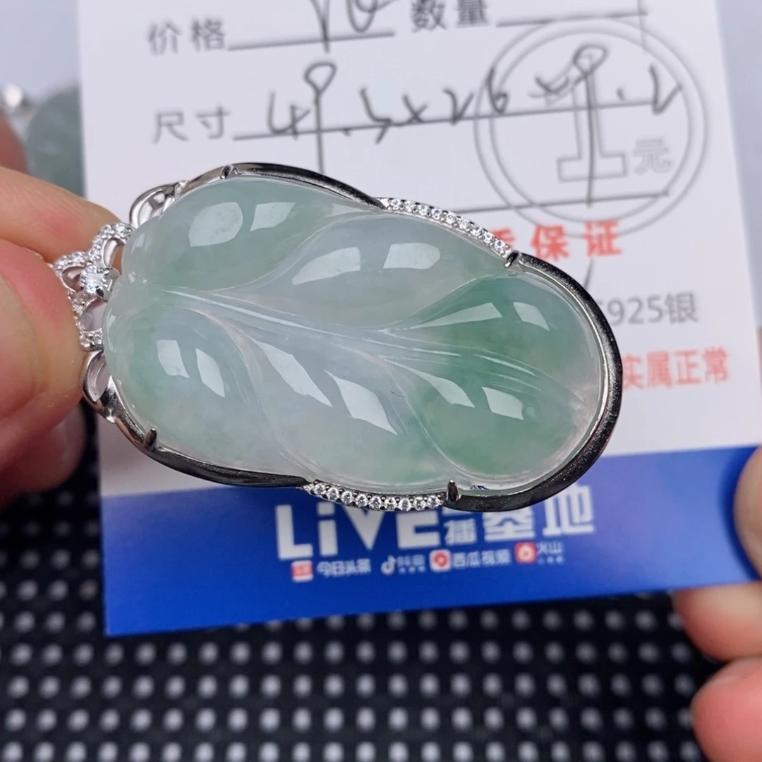 翡翠银S925镶嵌颈饰
