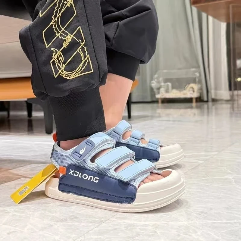 2025年品牌儿童夏季沙滩凉鞋男童鞋女童轻便防滑运动包头凉鞋099