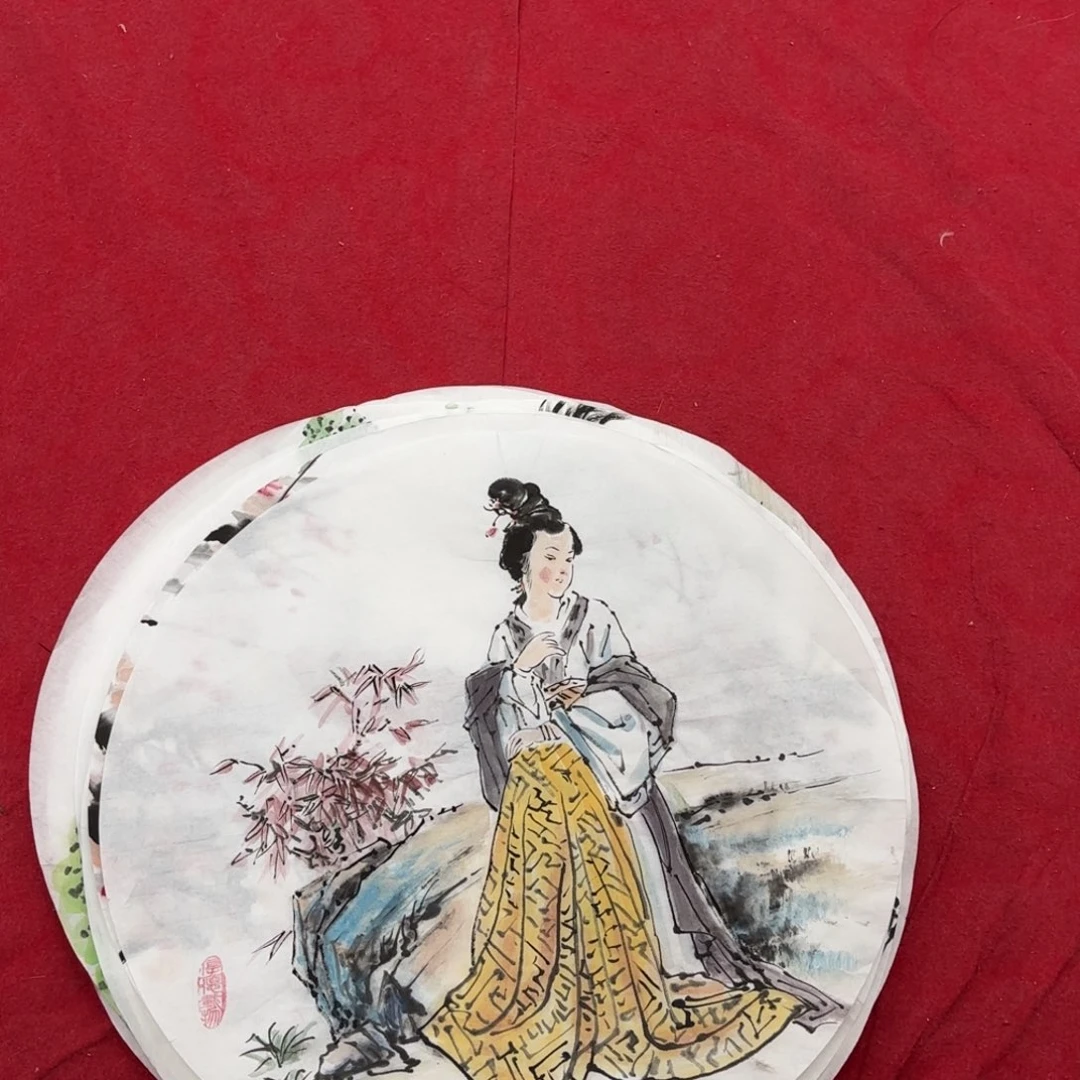 国画花鸟等图案为一体的大型