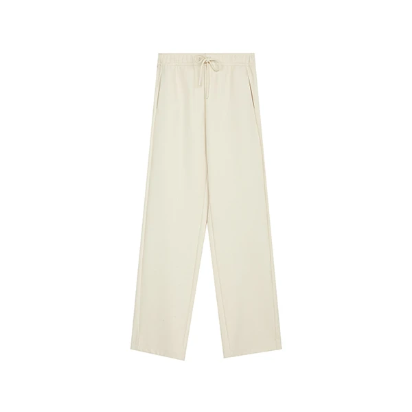 圣迪奥百搭抽绳宽松简约休闲时尚不规则设计高腰西装裤S233Z0834