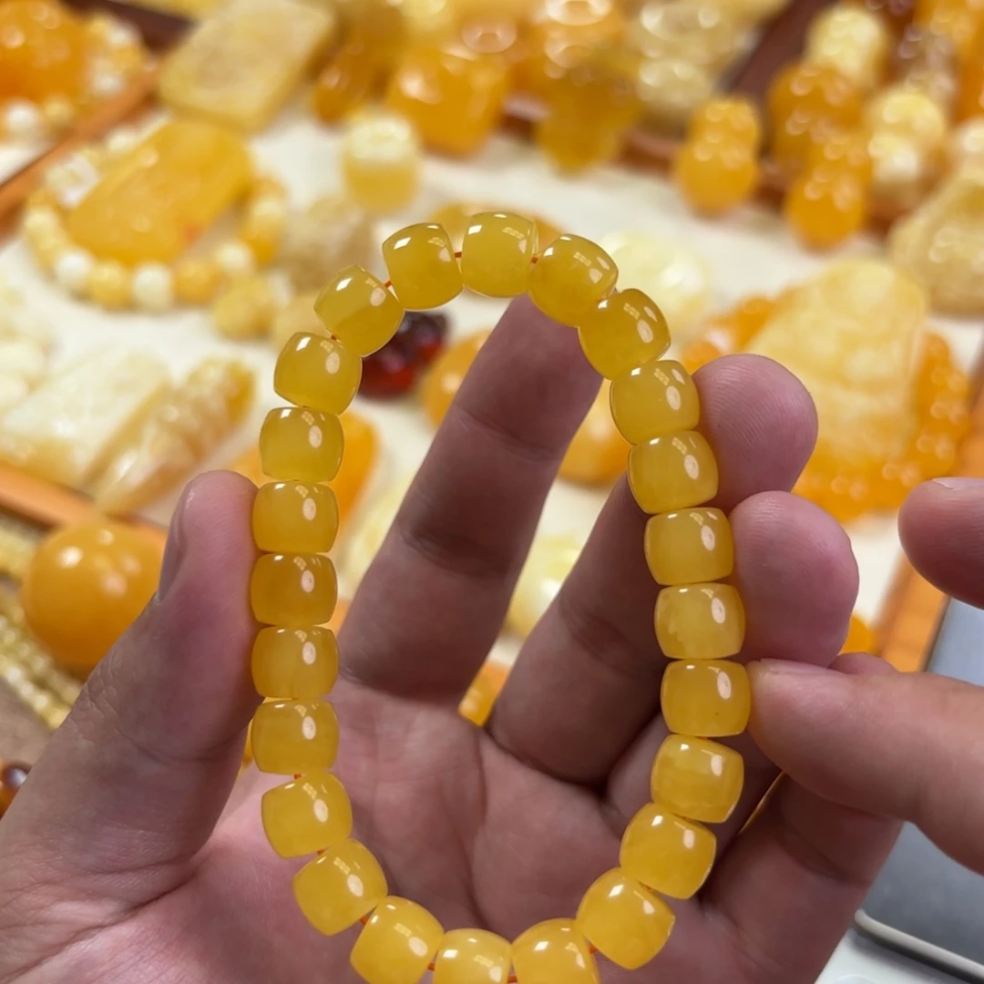 走****裸石蜜蜡未镶嵌手串