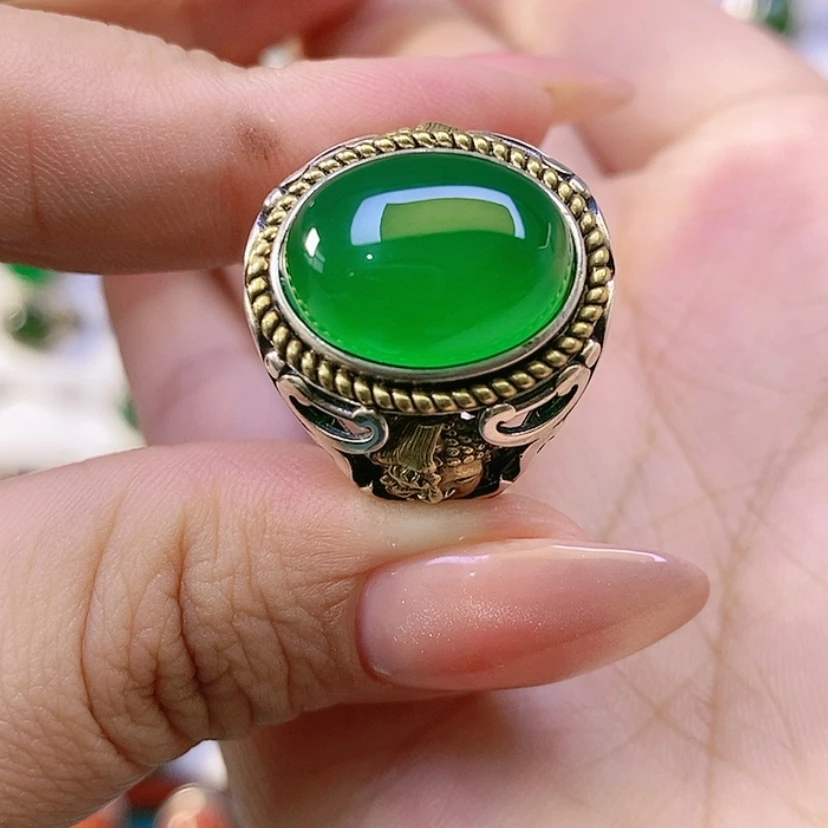 【闪购商品】银S925镶嵌戒指玛瑙/玉髓曹*