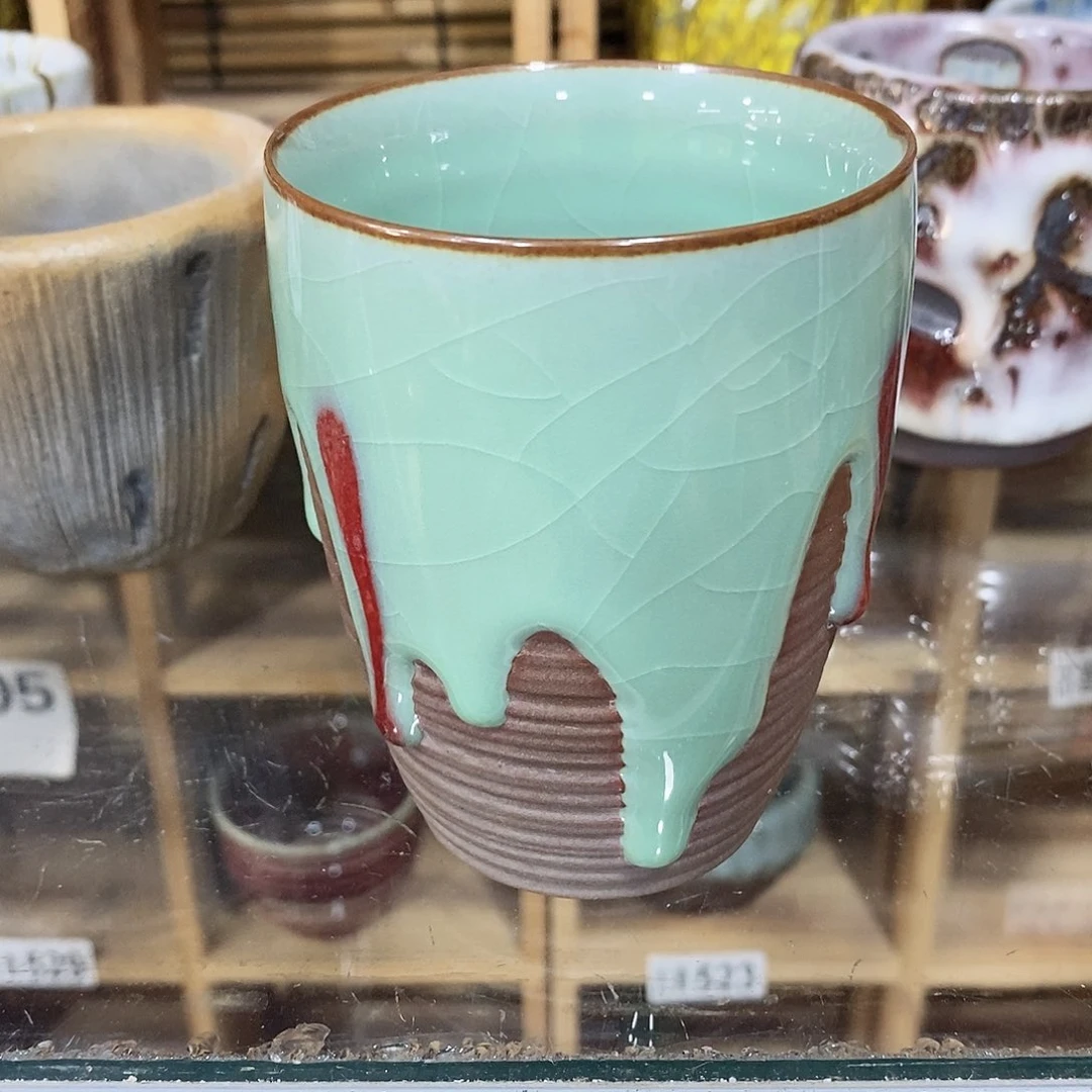 粗陶志野柴茶器一