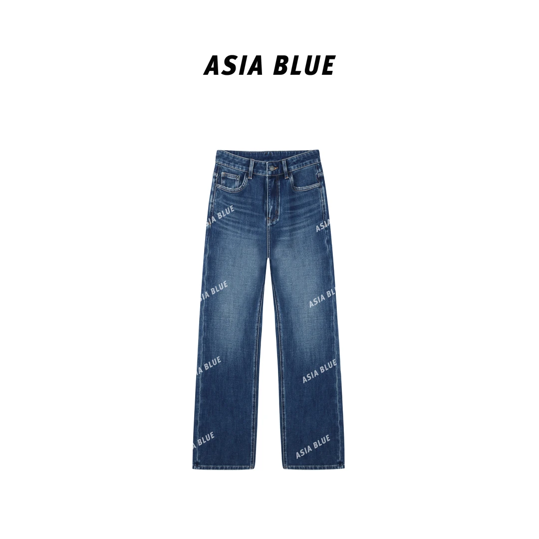 【ASIA BLUE】· 新奇 ·秋冬款四面弹休闲百搭窄版直筒牛仔裤YW60002