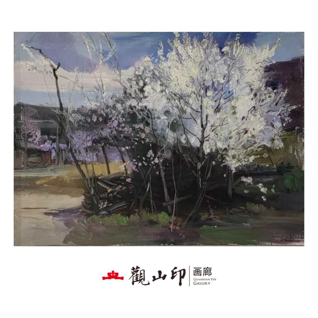 SMK原创手绘风景油画60x80cm美式复古风玄关沙发背景挂画4320