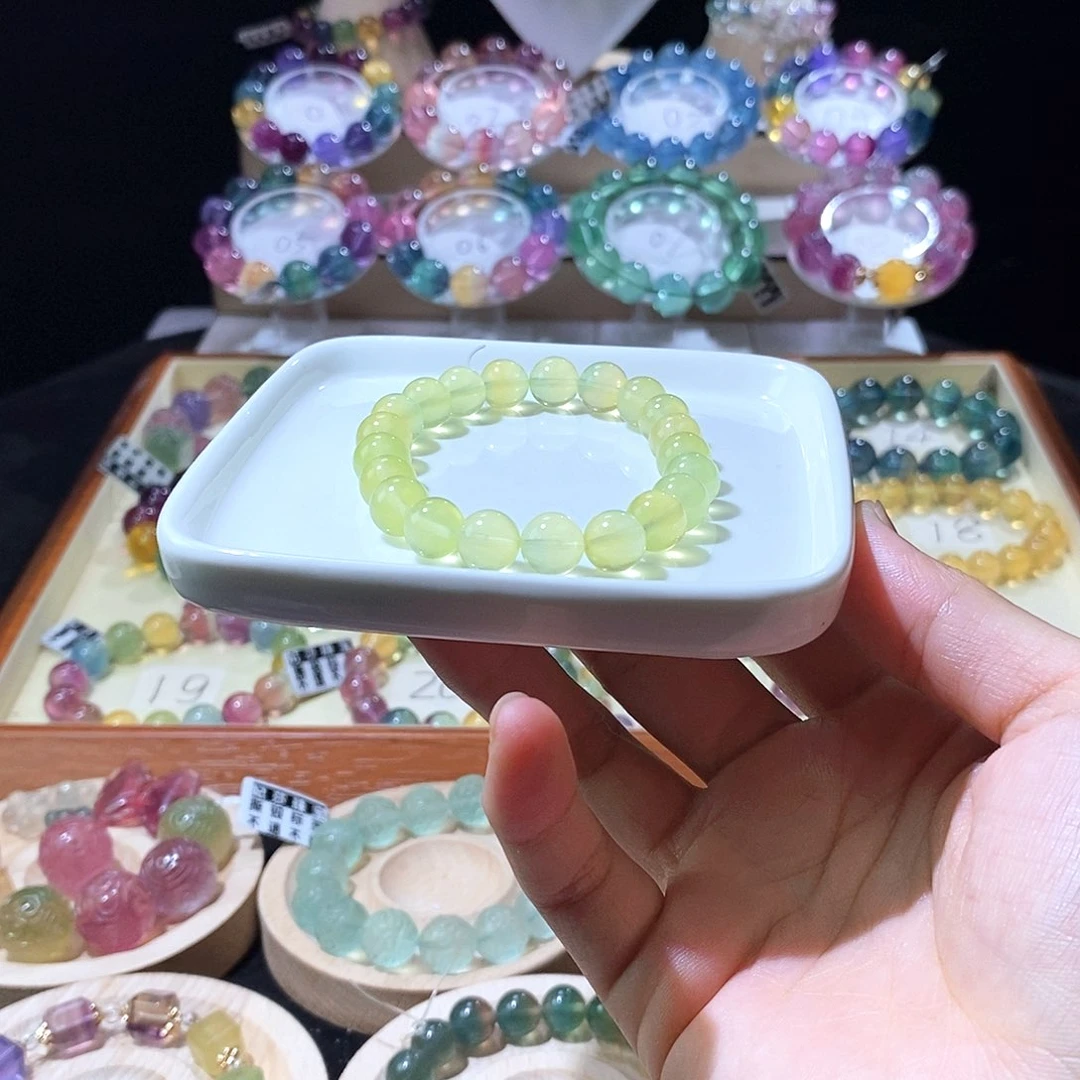 手链未镶嵌萤石9.3哈密瓜色