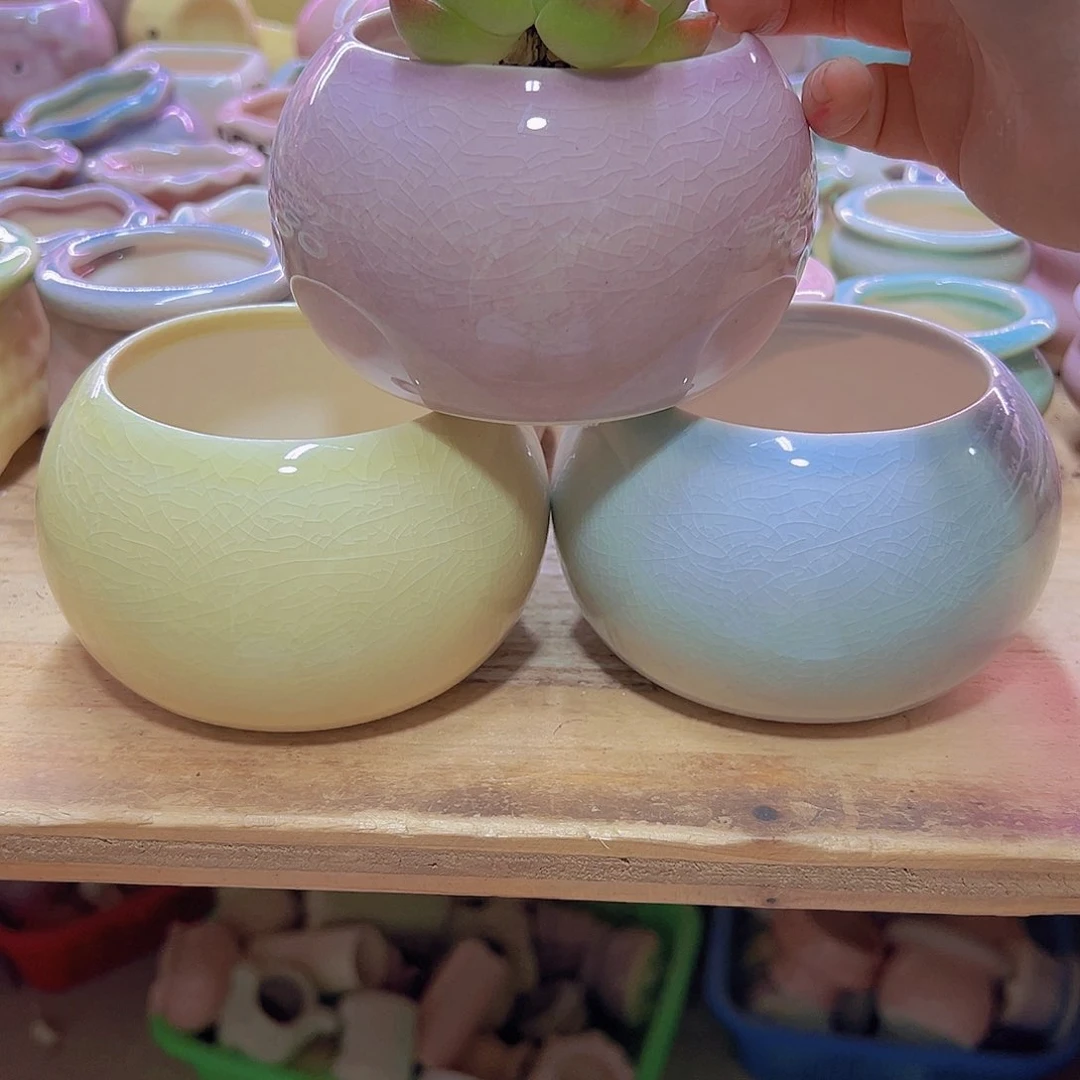 陶瓷花盆当场满12包邮