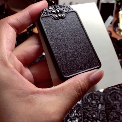 天然缅甸a货钢琴黑挂件