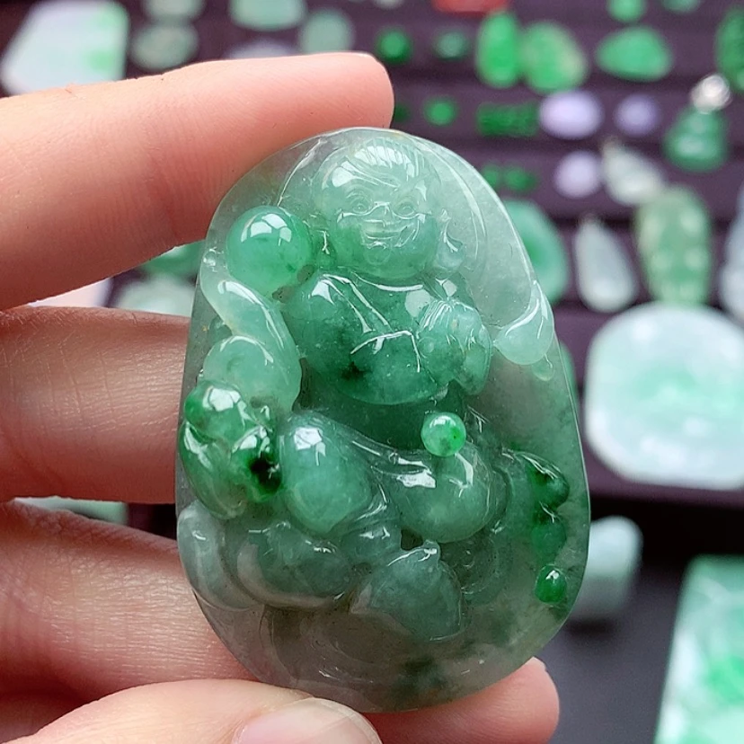 【闪购商品】吊坠(不含链)未镶嵌翡翠金童玉女