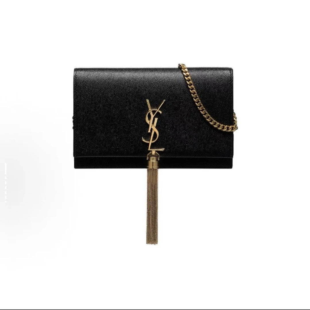99新 YSL/圣罗兰  云朵奢品/YSL 黑金kate 流苏小号/98新